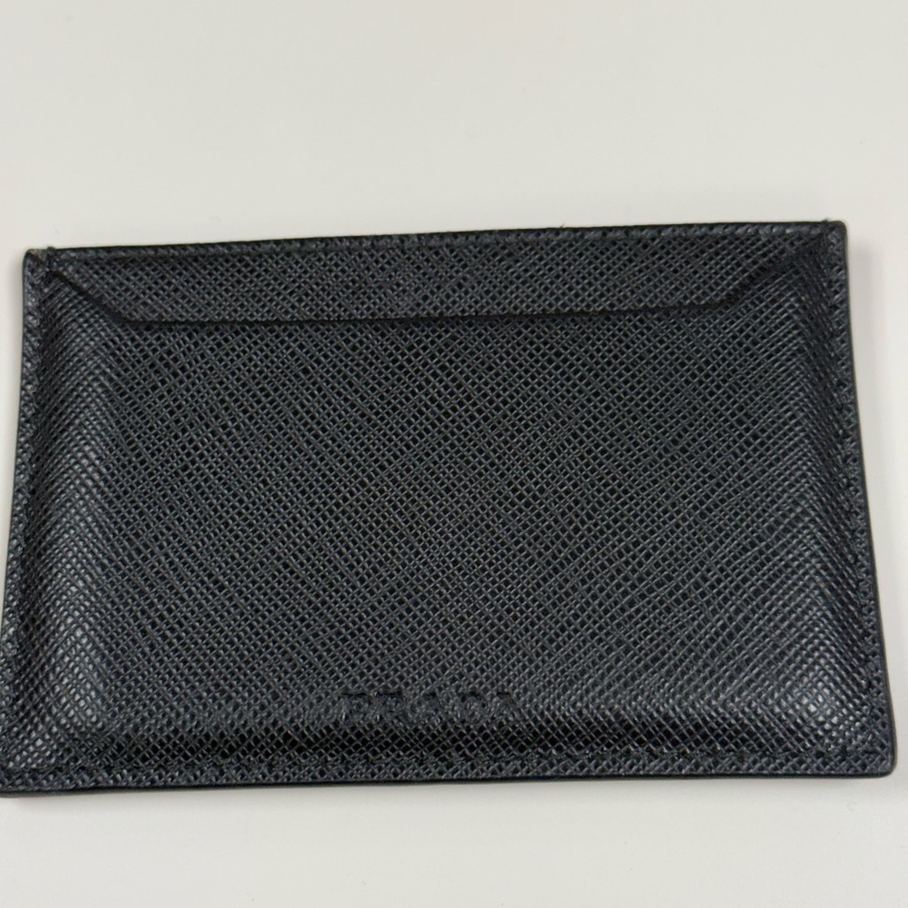 Prada Black Leather Card Holder